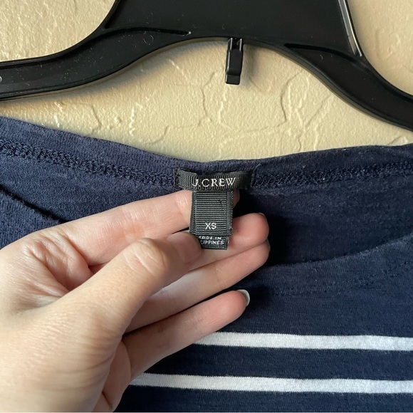 J. Crew Pier Stripe Navy Sweatshirt - Picture 4 of 8